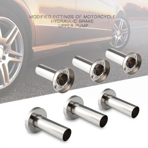 (4 inch Adjustable) Universal Round Stainless Removable Catback Exhaust System Muffler Tip Silencer 1