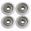 4x White Enginering Plastic Roller Wheel Bearing Pulley for Sliding Door 1