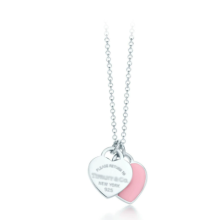 Return To Pink Mini Double Hearts Classic Heart Double Heart Pendant Necklace