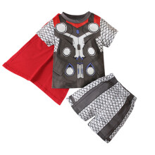 (2-3 Years, C) Kids Boys Superhero Batman Cosplay Costume Short Sleeve Tops Pants Outfit Set Fancy Dress Clothes