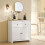 Homcom (White) HOMCOM Sideboard Storage Cabinet with Adjustable Shelf, Drawer 9