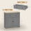 Homcom (Grey) HOMCOM Sideboard Storage Cabinet with Adjustable Shelf, Drawer 3