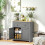 Homcom (Grey) HOMCOM Sideboard Storage Cabinet with Adjustable Shelf, Drawer 1