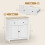 Homcom (White) HOMCOM Sideboard Storage Cabinet with Adjustable Shelf, Drawer 3