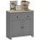 Homcom (Grey) HOMCOM Sideboard Storage Cabinet with Adjustable Shelf, Drawer 2