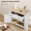 Homcom (White) HOMCOM Sideboard Storage Cabinet with Adjustable Shelf, Drawer 4