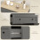 Homcom (Grey) HOMCOM Sideboard Storage Cabinet with Adjustable Shelf, Drawer 7