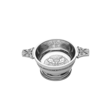 3 Inch Polished Pewter Traditional Scottish Thistle Toasting Celebration Quaich