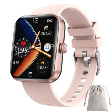 (Pink + Pink with Storage Bags) Blood Glucose Monitoring Smartwatch Fitness Tracker Blood Pressure Smart Watch Bluetooth Men Women Watches