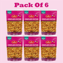 Haldiram's Cornflake Mixture – 200g (Pack of 6) | Sweet, Spicy & Crunchy Indian Namkeen | Net Weight 1.2kg