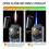 (Black Ice) Double Fire Windproof Lighter with Colored Lights Digital Display Intelligent Induction Direct Flames Lighter 5