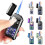 (Luminous White) Double Fire Windproof Lighter with Colored Lights Digital Display Intelligent Induction Direct Flames Lighter 1