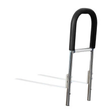 (Black) Bedside Rail Fall Prevention Mobility Aid Sturdy Standing Assist Stainless Steel Bed Support Bar Grab Bar for Adults Handicaps