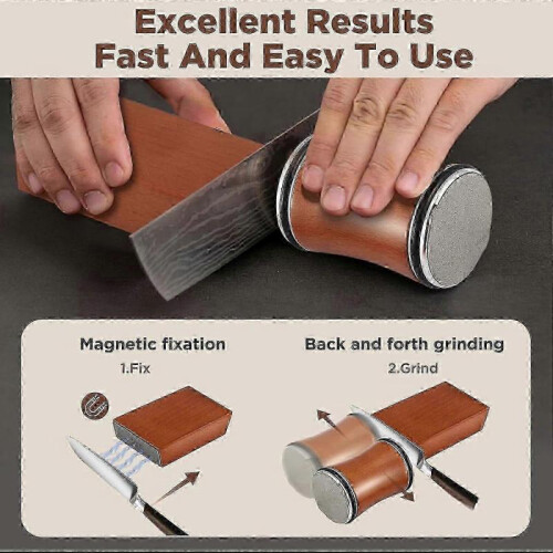 Rolling Knife Sharpener, Sharp Knife Sharpener Tool Kit with  Magnetic Angle, 1