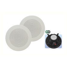 e-audio 8 Inch 180W 2-Way Round Ceiling Speakers with Directional Tweeter
