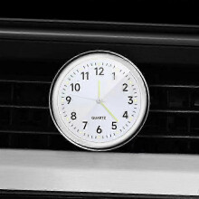 (White) Mini Watch Car Quartz Clock Luminous Electronic Clocks Waterproof Bicycle Motorcycle Watch Auto Car Clock Dashboard Clock In Car