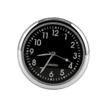 (Black) Mini Watch Car Quartz Clock Luminous Electronic Clocks Waterproof Bicycle Motorcycle Watch Auto Car Clock Dashboard Clock In Car