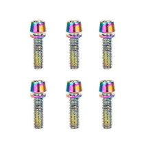 (multicolor) 6PCS Stainless Steel Bicycle Riser Screws Bike Stem Bolts for Road Bike/Bike Handlebar/Riding