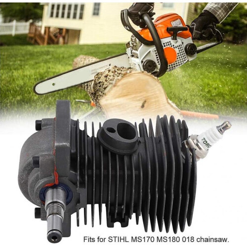Engine Block, 38MM Engine Cylinder Piston Crankshaft for STIHLs MS170 MS180 018 Chainsaw 1