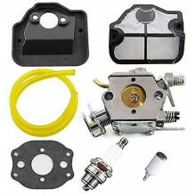 Replacement Carburetor for 36, 41, 136, 137, 141, 142 Chainsaws, Includes Spark Plug and Air Filter Kit, Replaces Numbers 530071987, 530035482, 530029