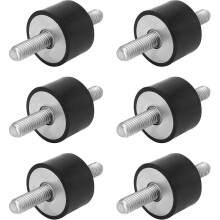 6PCS Rubber Silent Block, M8 Silent Block Shock Absorber M8 Rubber Shock Absorber Mounts M8 Rubber Mounts Anti-Vibration (M8 x 23, 30 x 20)Isolator
