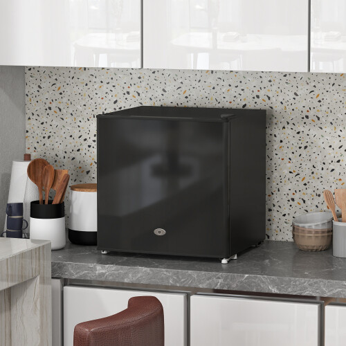 (Black) HOMCOM 35L Tabletop Freezer with Removable Wire Shelf and Two Keys