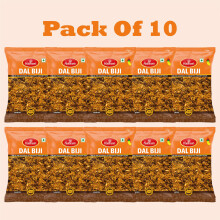 Haldiram's Dal Biji – 200g (Pack of 10) | Spicy & Crunchy Indian Snack | Traditional Namkeen | Net Weight 2kg