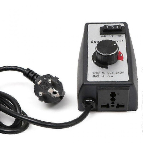 Eu Plug 230v Stepless Motor Speed Controller Fan Governor Switch Dimmer Adjuster 1