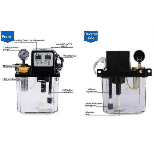 Automatic Lubricating Oil Pump, Electromagnetic Lubricating Pump Digital Cnc Dual Display, Cnc Machine Tools EU PLUG 2