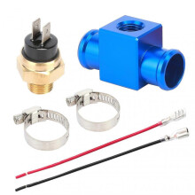 (Blue) Sinknap Radiator Fan Temperature Switch Reliable Metal Fan Thermostat Switch For Yamaha For Kawasaki