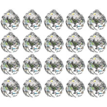 (20mm) 20mm Clear Crystal Ball Prism - 20 Pieces Hanging Pendant Suncatcher For Ceiling