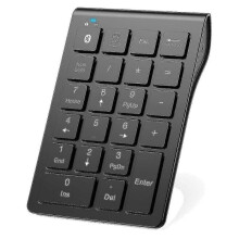 Wireless Bluetooth Number Keypad, 22-keys Portable Slim Numeric Pad for Laptop Computer, Pc, Deskto