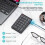 Wireless Bluetooth Number Keypad, 22-keys Portable Slim Numeric Pad for Laptop Computer, Pc, Deskto 3