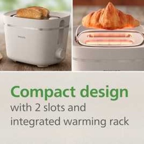 Philips Philips HD2640/11 Conscious Collection 2 Slice Toaster White 2