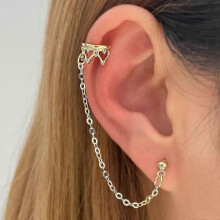 (IF20913395) Women earring girl stud ear Drop IFMIA Vintage Snake Charm Gold Round Ear Clips Trend Ear Cuffs Vale