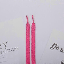 3 pair of 6 double-layer flat woven shoelaces (pink)