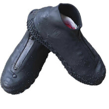 Waterproof shoe cover, reusable silicone shoe cover, reinforced non-slip sole, suitable for rain and snow. size M