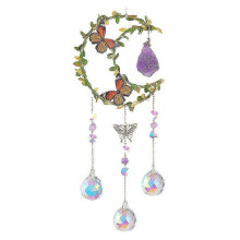 Moon Crystal Suncatcher Window Hanging,Good Luck Charms Gifts for Women Christmas Thanksgiving Birthday Crystal
