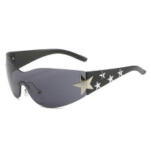 Diamond-encrusted sunglasses, personalized street style five-pointed star fashion glasses, starry hip-hop sunglasses A3