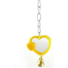 Parrot Toy Bird Toy Mirror Bird Mirror Heart Mirror, Color Random