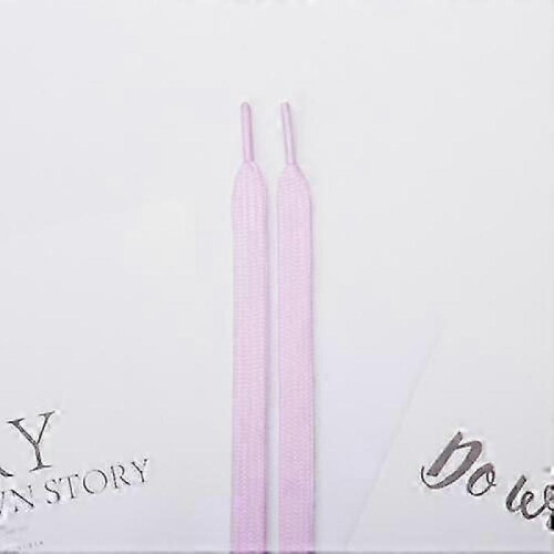 3 pair of 6 double-layer flat woven shoelaces (light purple)