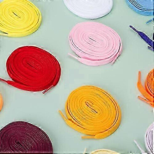 3 pair of 6 double-layer flat woven shoelaces (light purple) 1