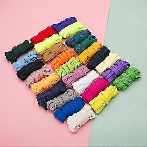 3 pair of 6 double-layer flat woven shoelaces (light purple) 2