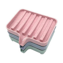 3 Pack Soap Dish with Drain, Bar Soap Holder for Shower/Bathroom, Self Draining Waterfall Soap Tray/Saver for Kitchen, Keep Soap Dry