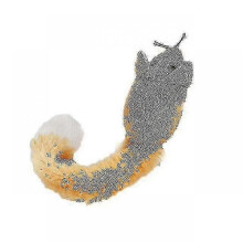 Animal Toy Pet Plush Chew Toy with Catnip Cat Clean Teeth Training Tool, Size:30cm(coffee)