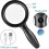 Reading Magnifier Magnifier with Light 33 Led, 30x 60x Magnifier Usb Charging 3