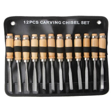 12-Piece Tool Wood Carving Knife Carving Chisel Manual Root Carving Woodworking Chisel Set Wood Carving Tools