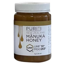 Puriti Manuka Honey MGO 263+ (1kg) – Premium New Zealand Honey, 100% Traceable & SQF Certified
