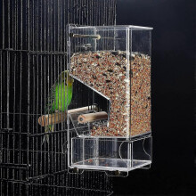 Birdcage feeder automatic parrot seed tube birdcage accessories free installation, not easy to damage
