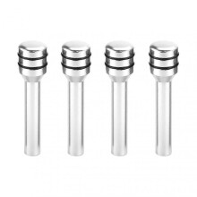 (Silver) 4Pcs Alloy Car Door Lock Knobs Anti-deformed Inner Door Lock Pull Pins Automotive Inner Door Latches Decor Interior xi